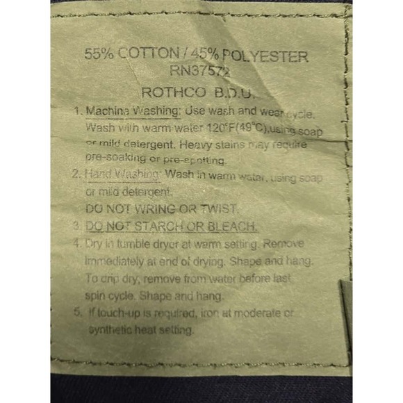 Rothco‎ BDU Cargo Pants XXL Regular Navy Blue Cotton Blend Tactical 42x30 - Picture 4 of 6